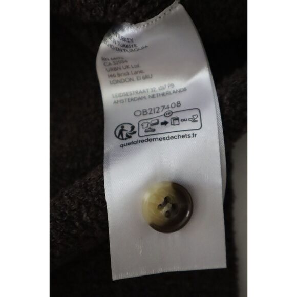 Free People OB2127408 Women's Sz XS Chocolate Brown Sydney Shrunken Cardigan - Picture 5 of 8